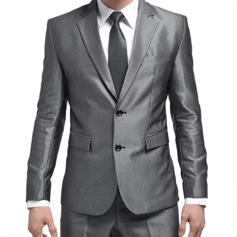 Formal Custom Mens Suits 2016 New Best Man Suit Silver Grey Wedding ...