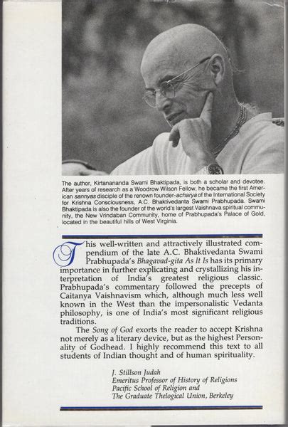 The Song of God By Kirtanananda Swami Bhagavad Gita Study Hardcover ...