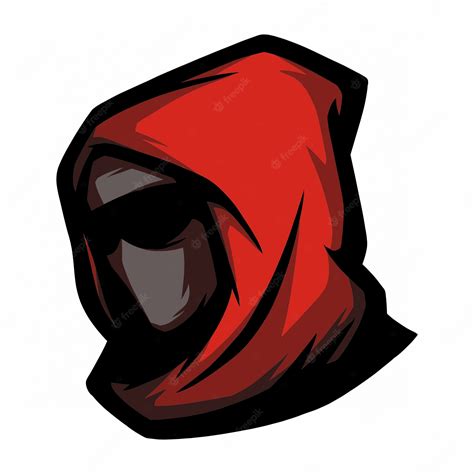 Premium Vector | E sport logo red hood