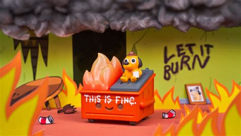 Cute Dumpster Fire Toy Meets Iconic ‘This Is Fine’ Comic