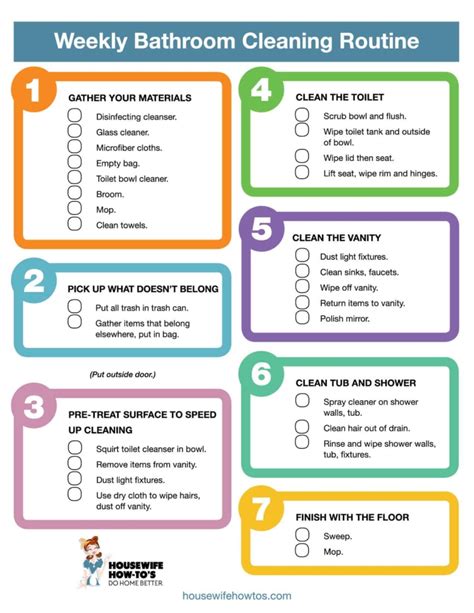 Cleaning Checklists - Free Printable Home Cleaning Routines