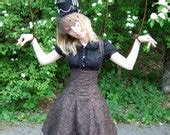 Items similar to Steampunk Lolita Corset Dress- underbust corset dress, steel boned, custom made ...