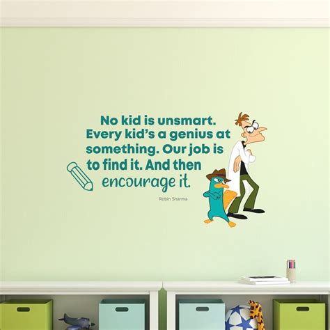 Design With Vinyl Encourage It Phineas and Ferb Quote Vinyl Wall Decal | Wayfair