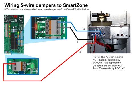 ZoningSupply.com - Zone Control - Damper Wiring: Yet another 5-terminal damper style wired to ...