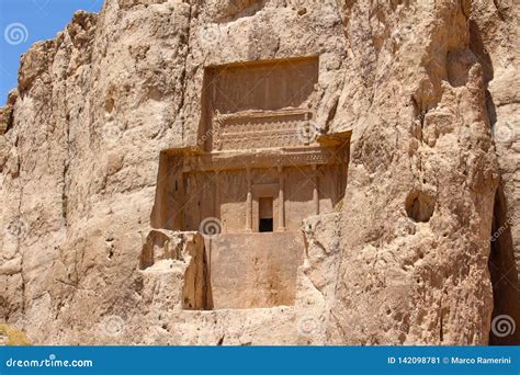 Naqsh-e Rustam, Iran. Tomb of Darius II Stock Image - Image of early, cliff: 142098781