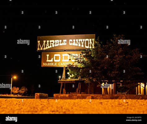 Marble Canyon Lodge Nachtaufnahme Stock Photo - Alamy