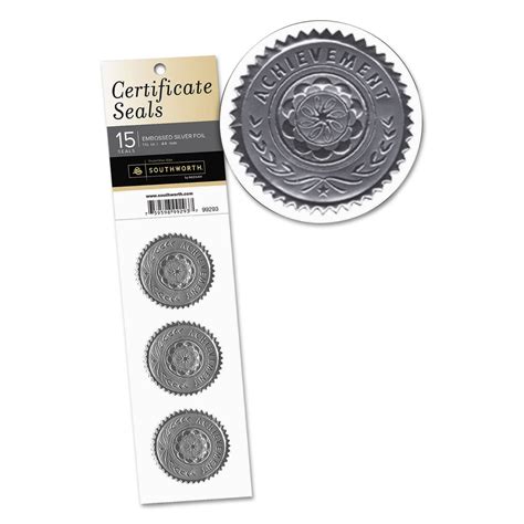 Silver Certificate Seals by Southworth® SOU99293 | OnTimeSupplies.com