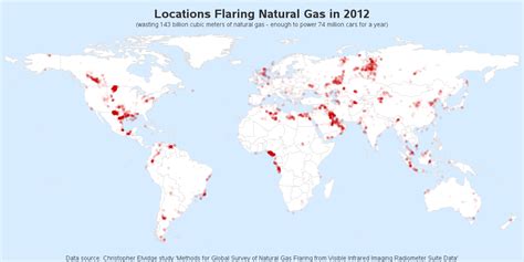 Natural Gas Flaring map