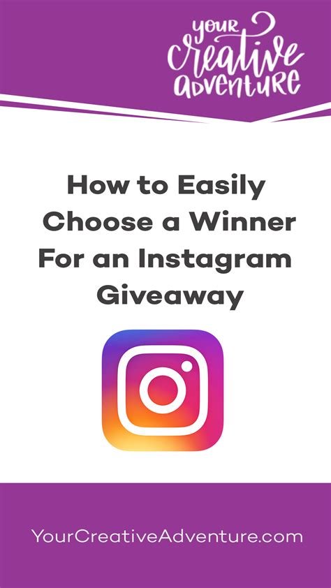 How to Easily Choose a Winner For an Instagram Giveaway - Your Creative ...