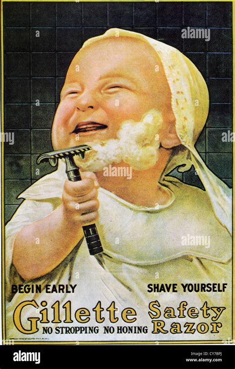 GILLETTE RAZOR advertisement about 1905 Stock Photo - Alamy