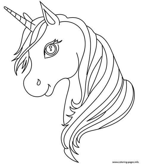 Unicorn Head Cute Simple Coloring Page Printable | Images and Photos finder