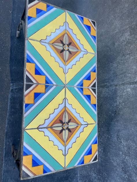 Gladding Mc Bean Monumental Tile Top coffee Table – Early California Antiques Shop