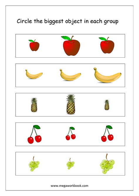 Printable Big And Small Worksheets For Kindergarten - img-dink