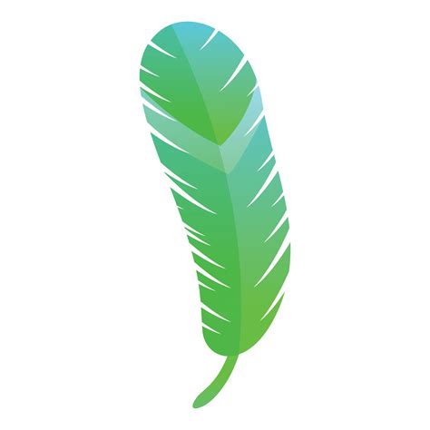 Green feather icon, cartoon style 14286284 Vector Art at Vecteezy