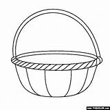 Empty Basket Coloring Page sketch template