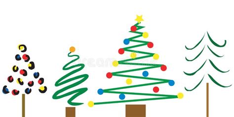 Christmas Tree Designs stock vector. Illustration of zigzag - 1426438