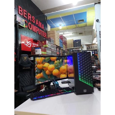 Jual PC gaming intel core i7 11700F Gen 11+ram 16g +ssd 240gb +monitor 24 inc +keyboard mouse ...