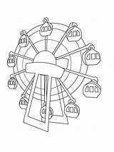 Wheel Coloring Ferris Drawing Carnival Pages Wheels Clipart Adult Color  sketch template