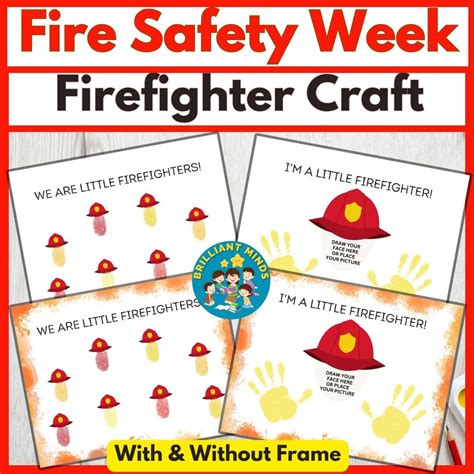 Fire Safety Craft - Fire Safety Week - Handprint Craft - Fire ...