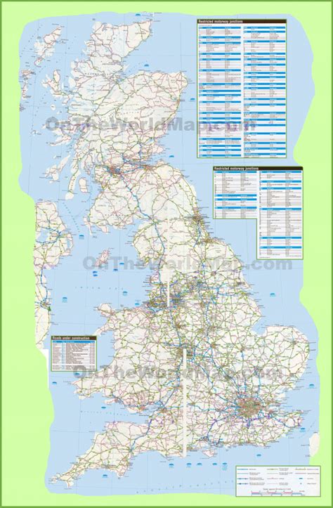 Large Detailed Road Map Of Uk regarding Printable Road Maps Uk | Printable Maps