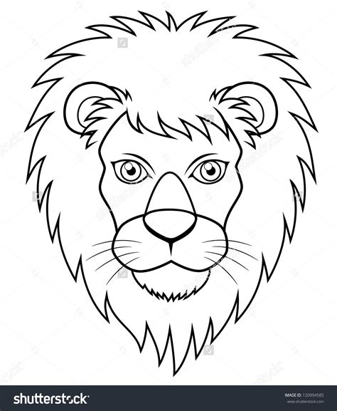 Easy Lion Face Drawing at GetDrawings | Free download