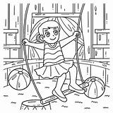 Premium Vector  A Cute And Funny coloring Page Of Circus Acrobat sketch template