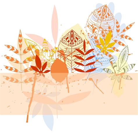 Premium Vector | Abstract autumn leaves