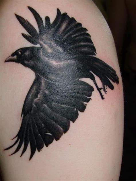 Flying raven tattoo meaning | Nice | Pinterest | Raven tattoo meaning, Raven tattoo and Raven