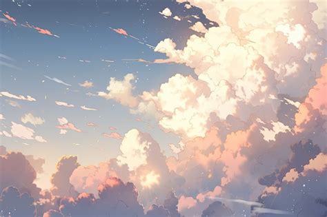 Free AI Image | Anime style clouds