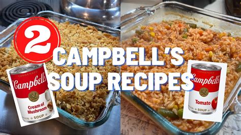 2 CAMPBELL’S SOUP RECIPES || SIDE DISHES || EASY AND DELICIOUS RECIPES ...