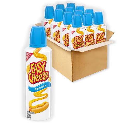 Buy Easy Cheese American Cheese Snack, 12 - 8 oz Cans Online at ...