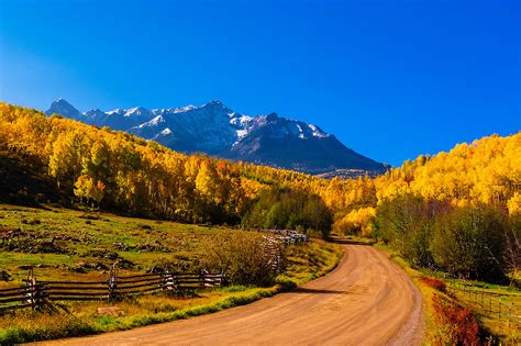 Fall color, Last Dollar Road, between Telluride and Ridgway, San Juan ...