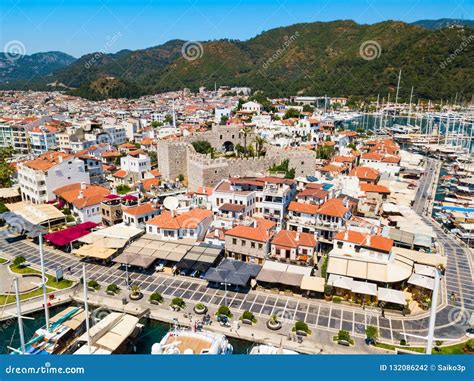 Marmaris Castle Aerial View, Turkey Stock Photo - Image of drone ...