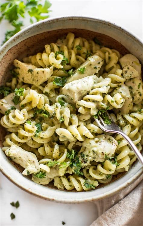 Creamy Chicken Pesto Pasta • Salt & Lavender