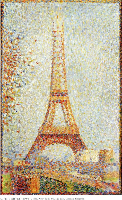 The Eiffel Tower, 1889 - Georges Seurat - WikiArt.org