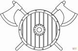 Viking Shield And Axe coloring Page  Free Printable Coloring Pages sketch template