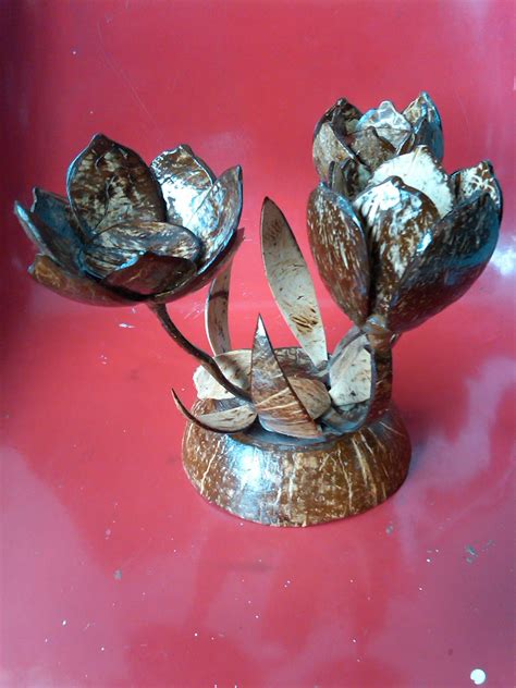 Coconut Shell Crafts From West Java: Coconuts Shell art from West Java