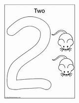 Color The Number 2 Worksheets sketch template