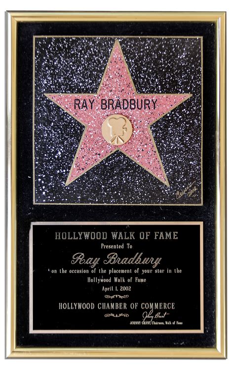 Lot Detail - Ray Bradbury's Hollywood Walk of Fame Plaque