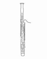 Easy Coloring Cartoon Vector Illustration Of A Bassoon Isolated On  sketch template