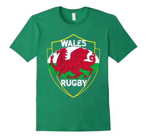 Wales Rugby Fan T-Shirt Distressed Text Gold Shield-Art – Artvinatee