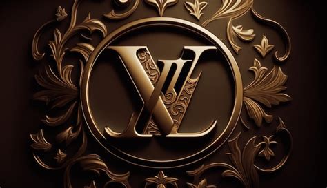 Louis vuitton golden logo design symbol illustration picture Ai ...