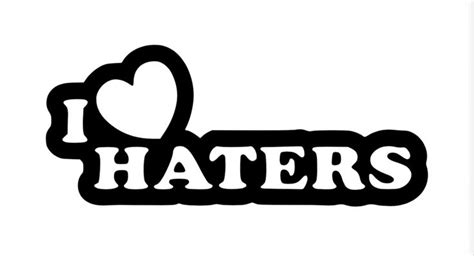 I Love Haters Decal | I Love Haters Sticker | MECH Customs Decals ...