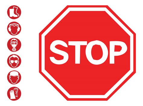 Safety Signs Set Vector Art & Graphics | freevector.com