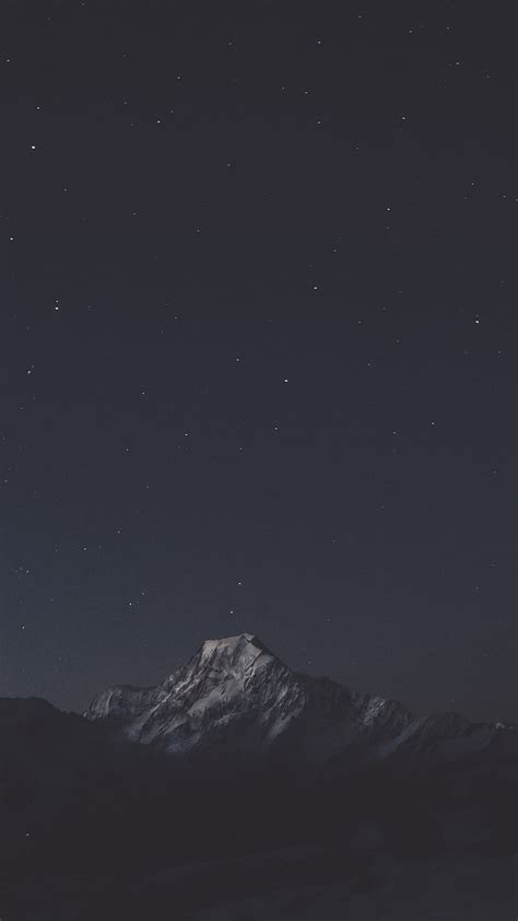 Dark Mountain, night, nighttime, stars, HD phone wallpaper | Peakpx