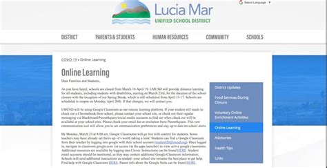 Lucia Mar Unified School District to begin online distance learning starting Monday | News ...