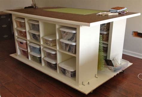 Quilters Table with storage - IKEA Hackers | Craft room tables, Craft tables with storage ...