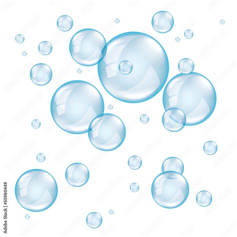 Transparent soap bubbles photo realistic vector Stock Vector | Adobe Stock