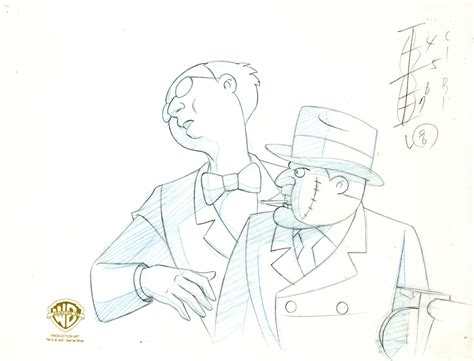 Batman The Animated Series Original Production Drawing: Scarface Paul Dini, Fox Kids, Superhero ...