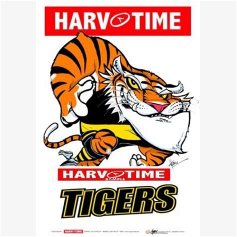 Richmond Tigers Mascot (Harv Time Poster) | Gimko